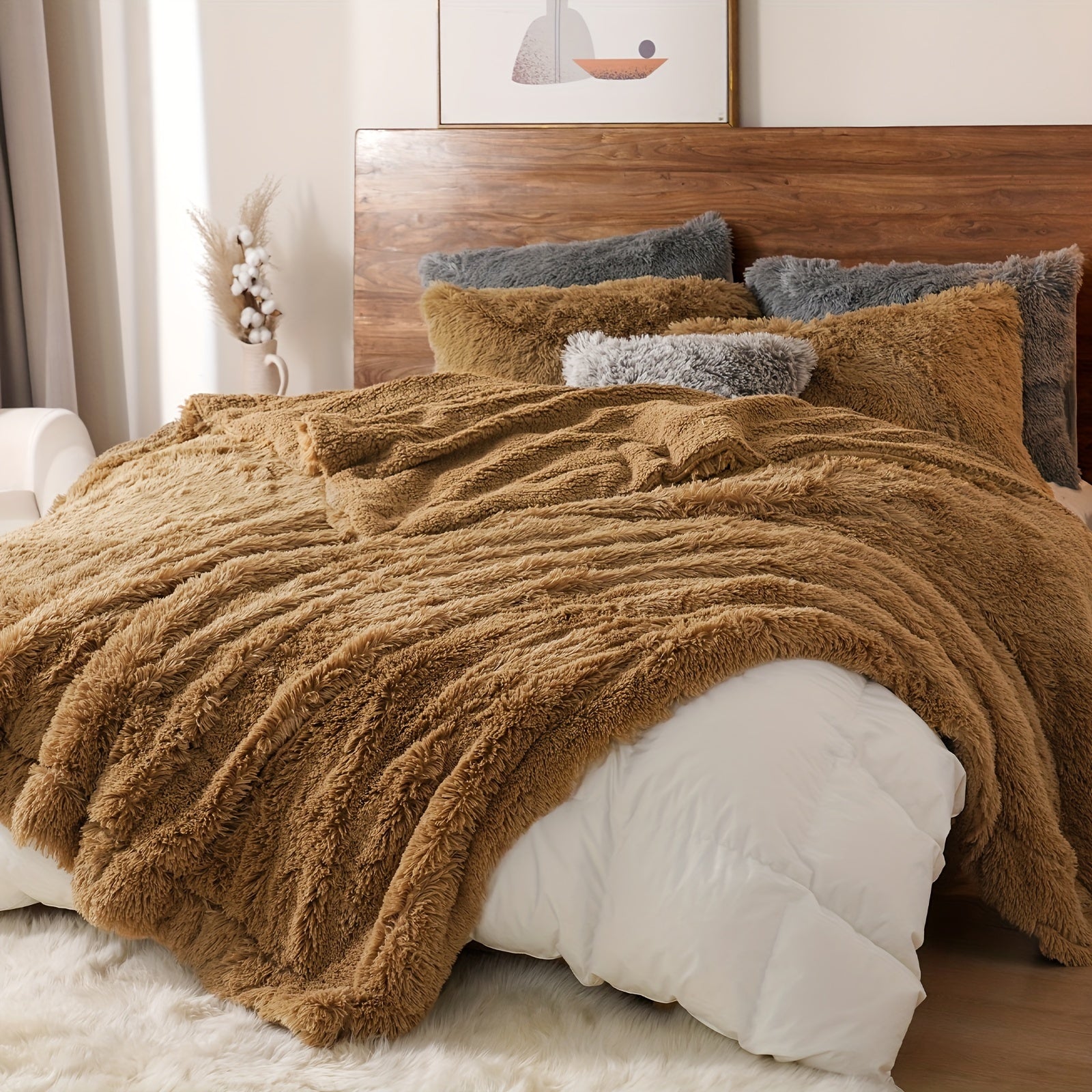 Luxusná ultra-mäkká umelá kožušina – sivá