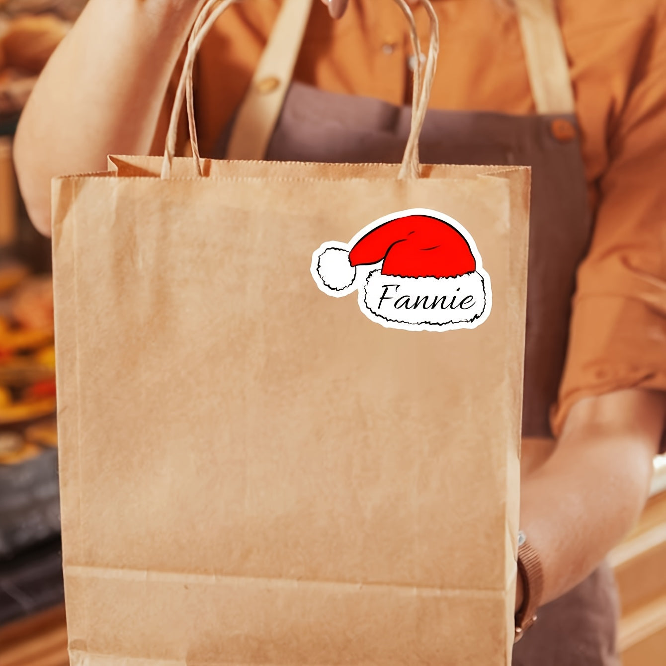 Samolepky na vianočné čiapky – personalizované