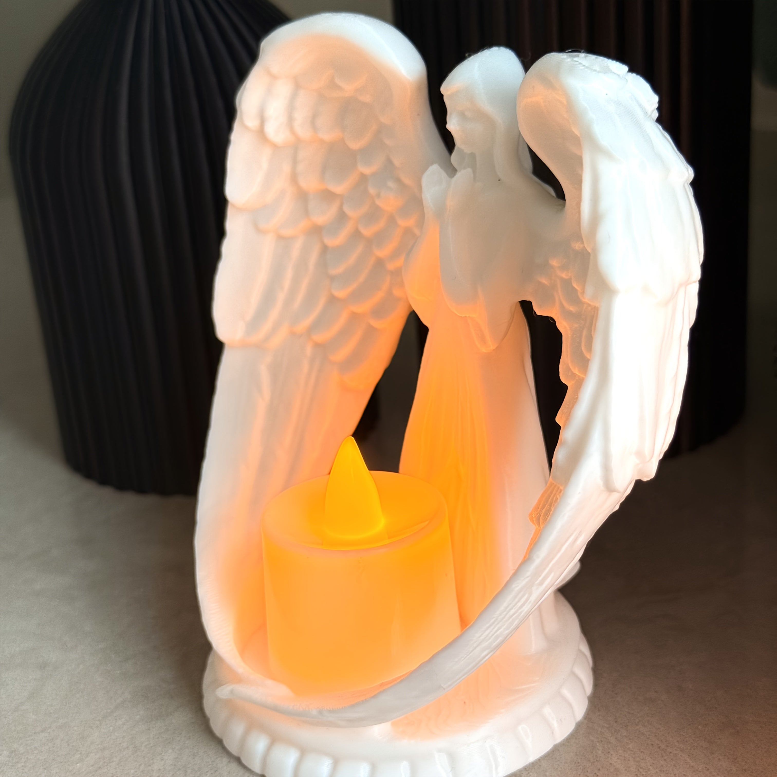 Stojan na sviečky – biely