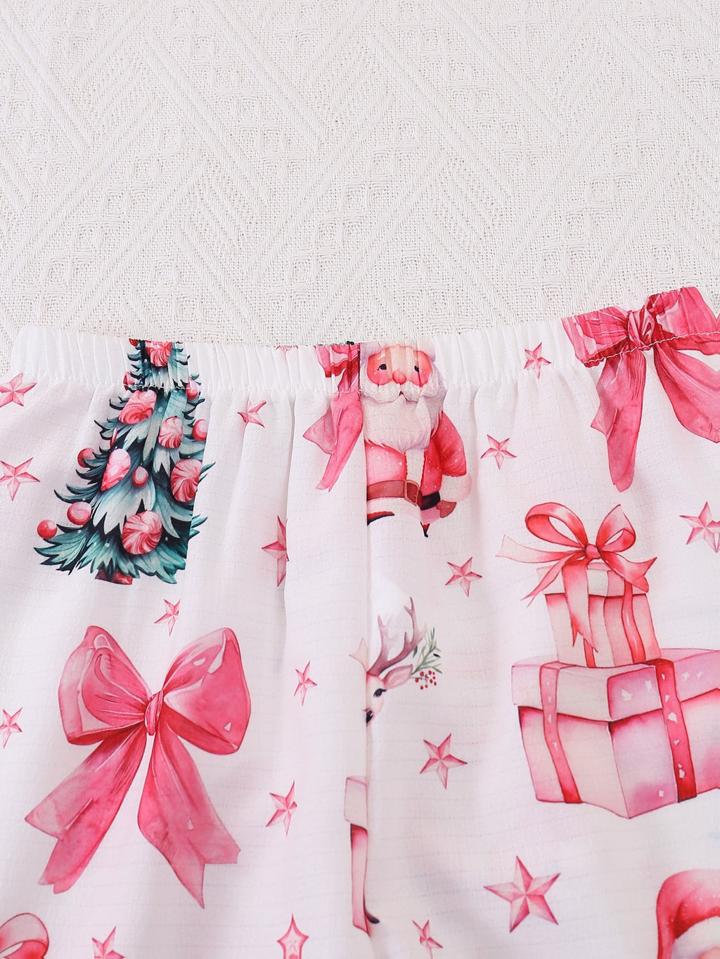 Vianočné pyžamo pre dievčatá – ružové a červené