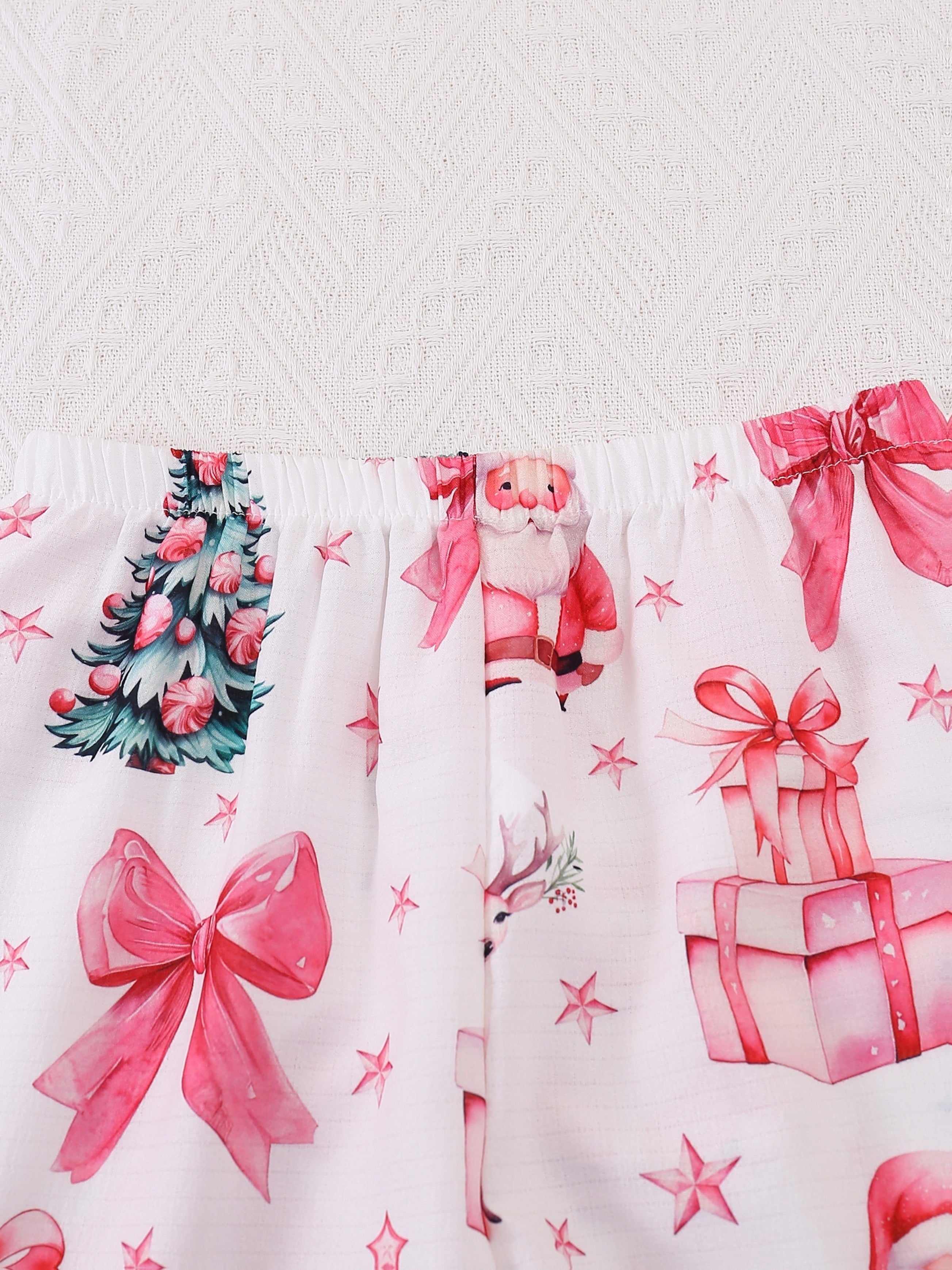 Vianočné pyžamo pre dievčatá – ružové a červené