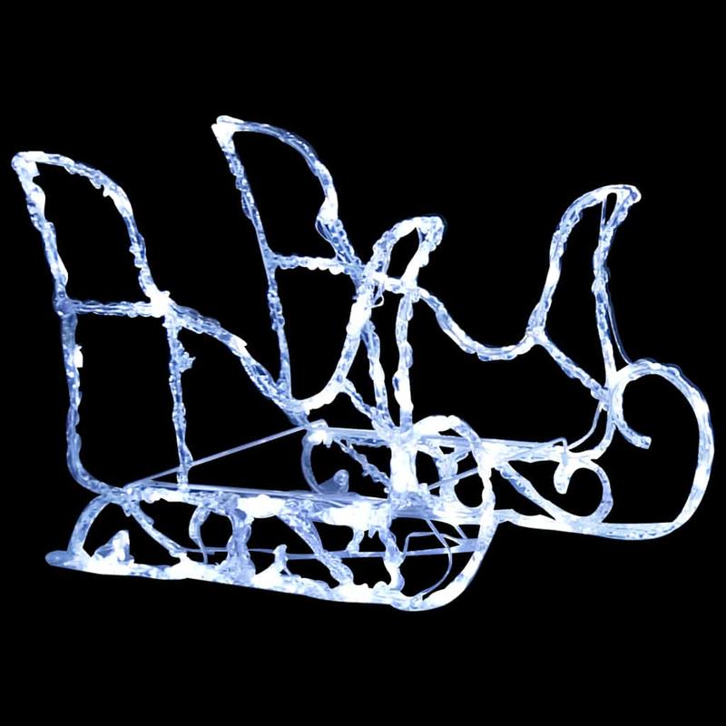 Vianočná dekorácia – sob a sane