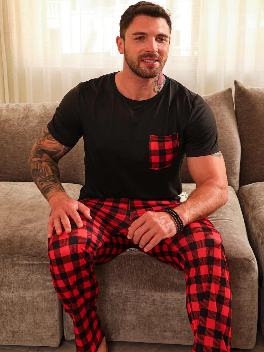 Pánske pyžamo – kárované