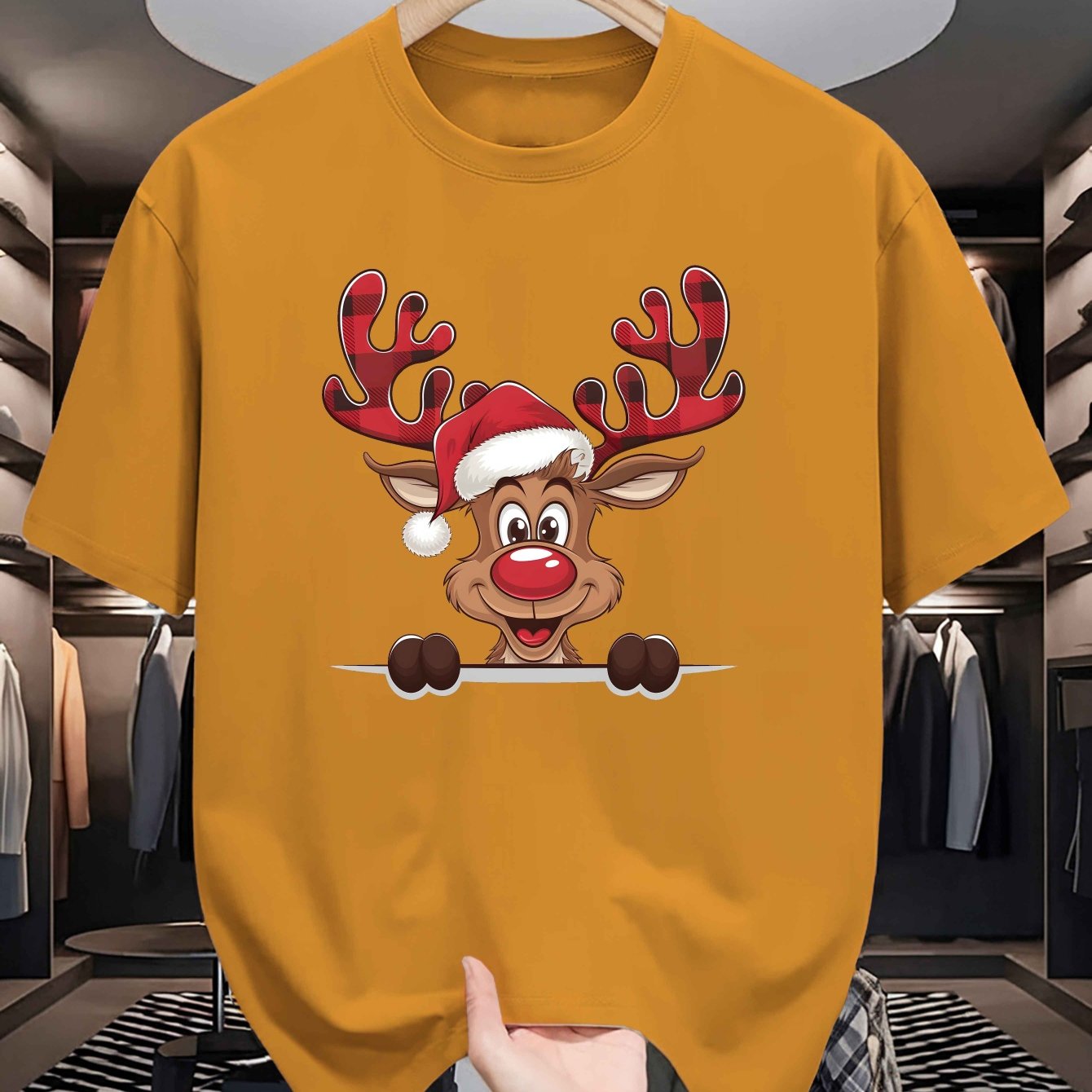 Tričko s vianočným sobíkom – rôzne farby