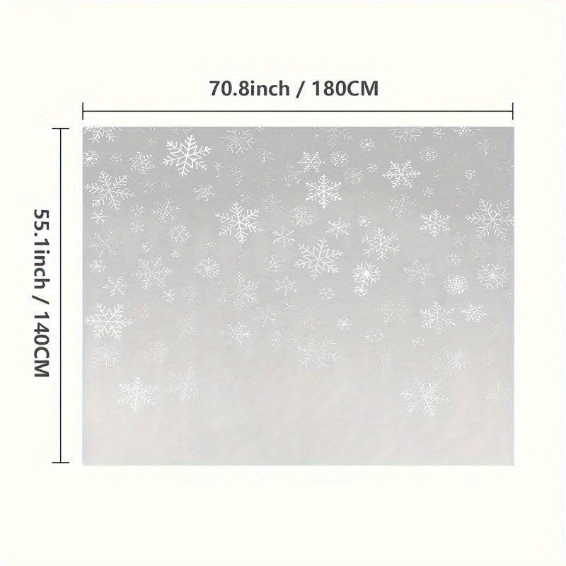 Obrus – snehové vločky na šedom pozadí