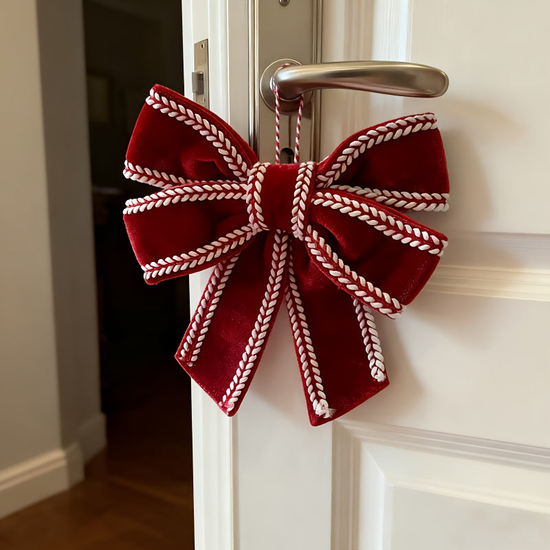 Vianočné ozdoby – červené a biele mašle