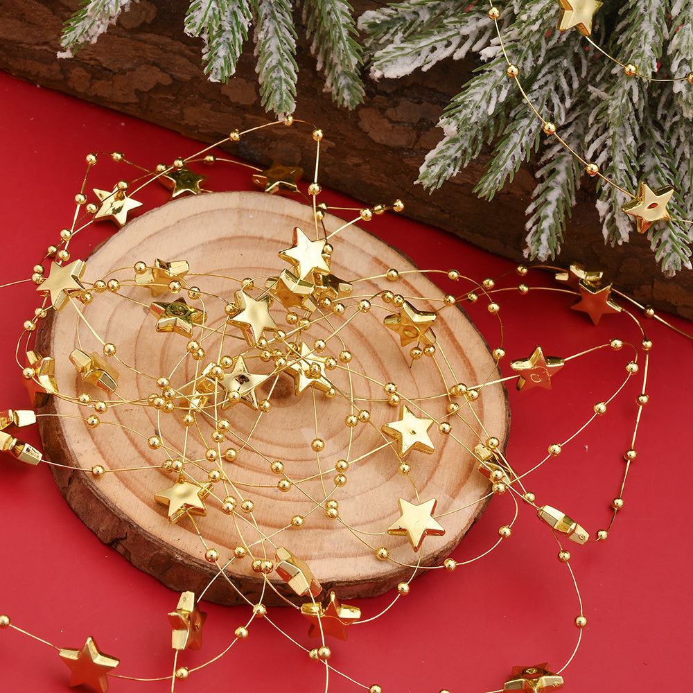 Vianočné dekorácie – akrylové pentagramové korálky