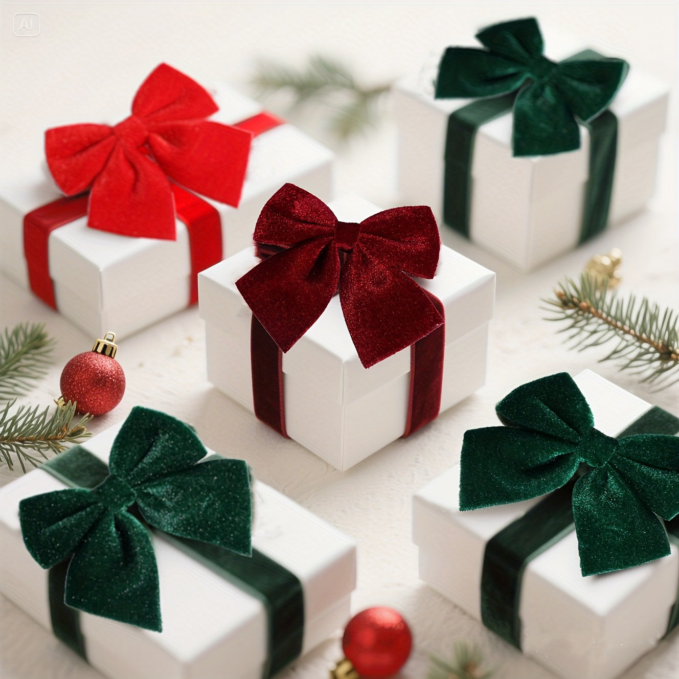 Vianočné mašle – 4ks