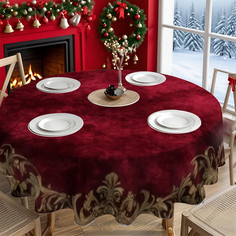 Vianočný obrus – červený krajkový