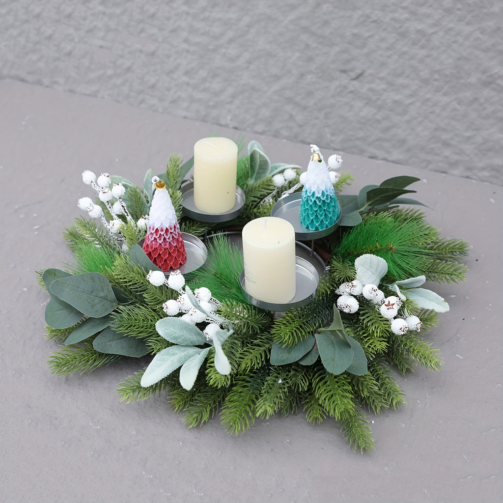 Vianočný veniec – dekoratívny svietnik