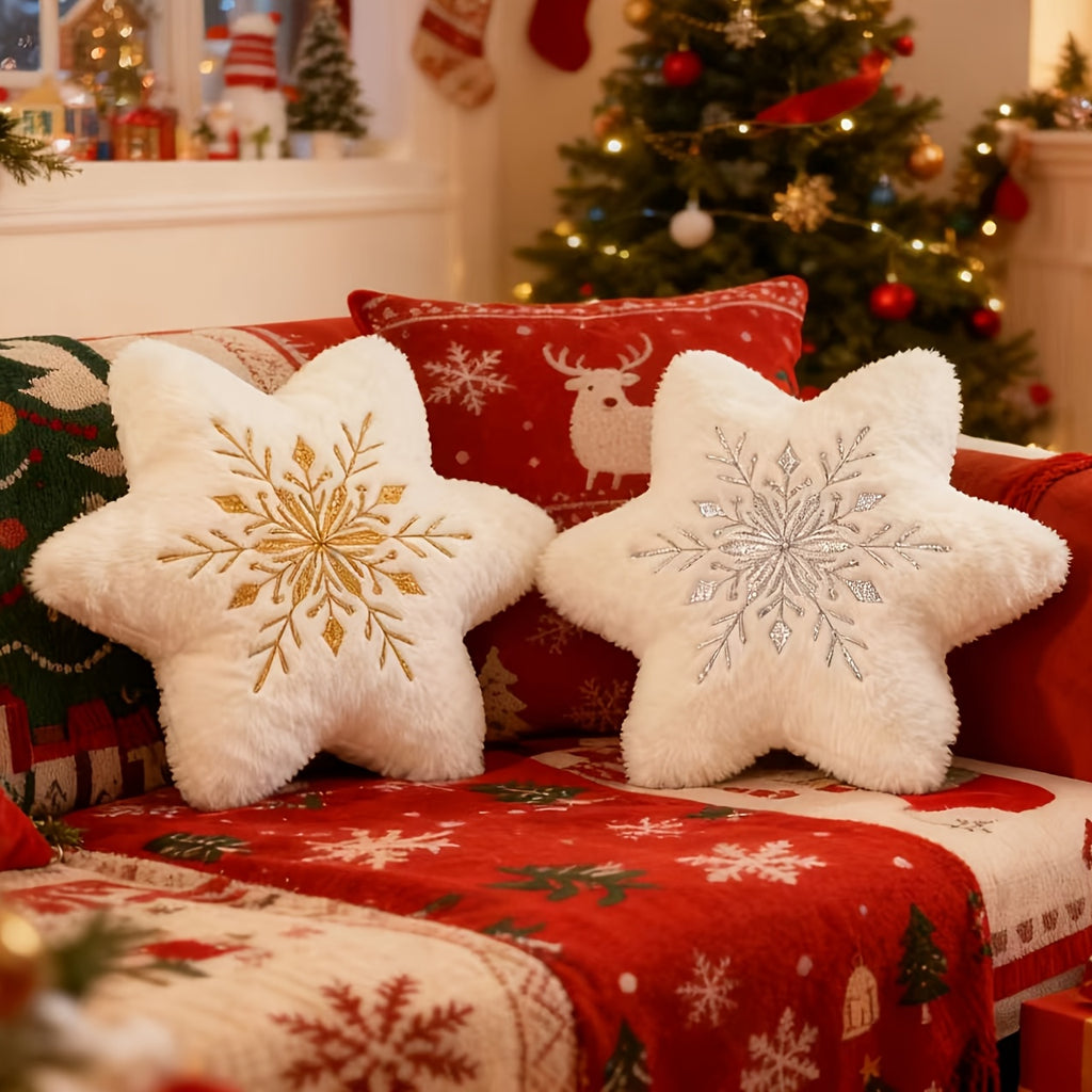 Vianočný vankúšik – snehová vločka