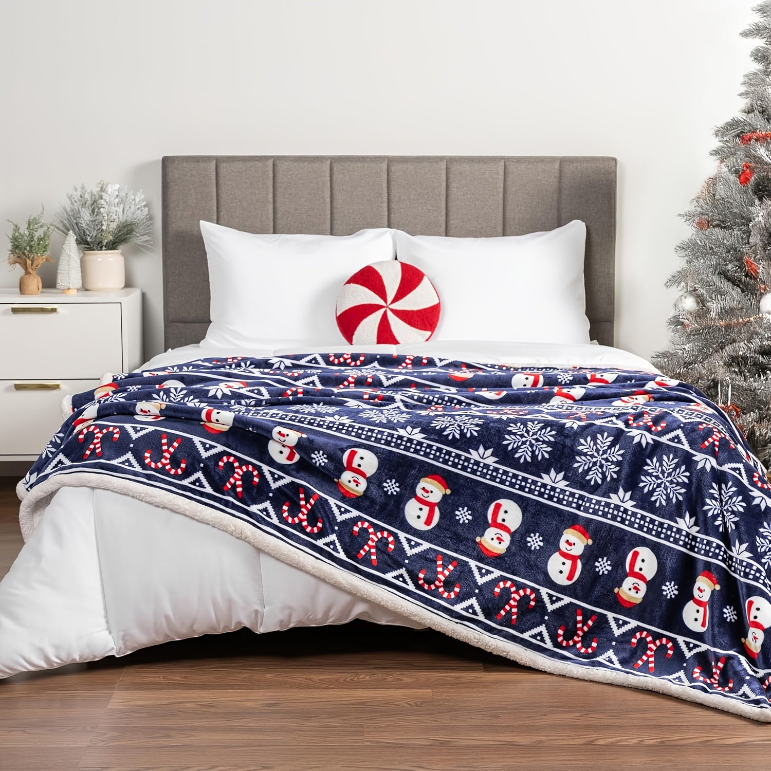 Vianočná deka – snehuliak