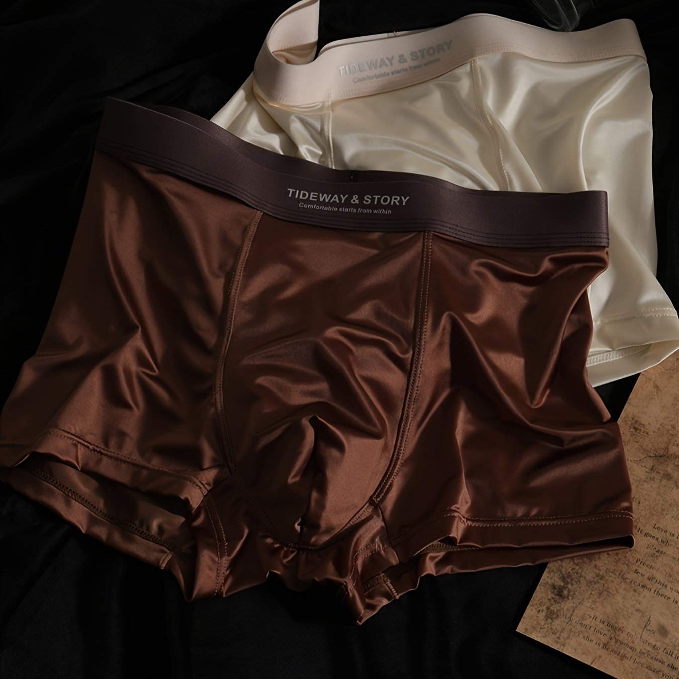 Boxerky – marhuľová a biela