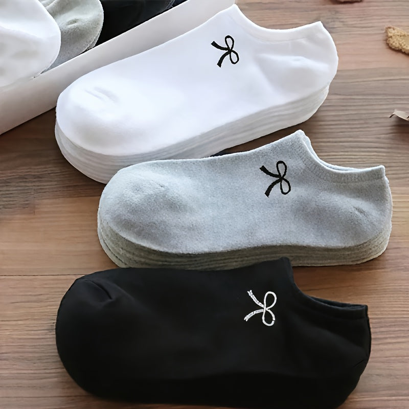 Ponožky do členkov – čierna mašľa