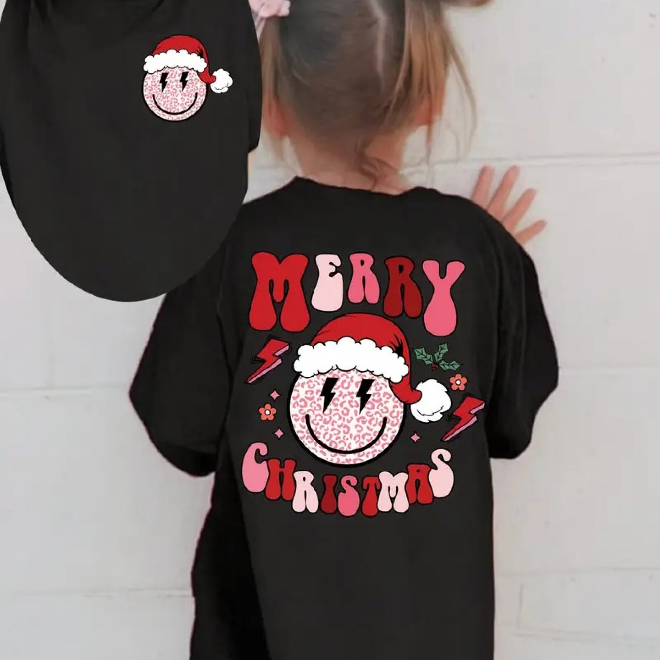 Detské Vianočné tričko – čierne