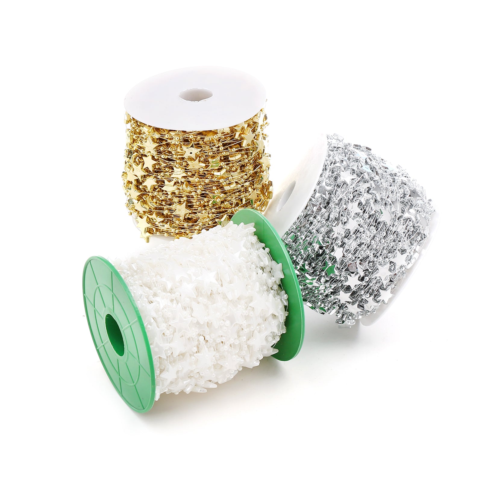 Vianočné dekorácie – akrylové pentagramové korálky