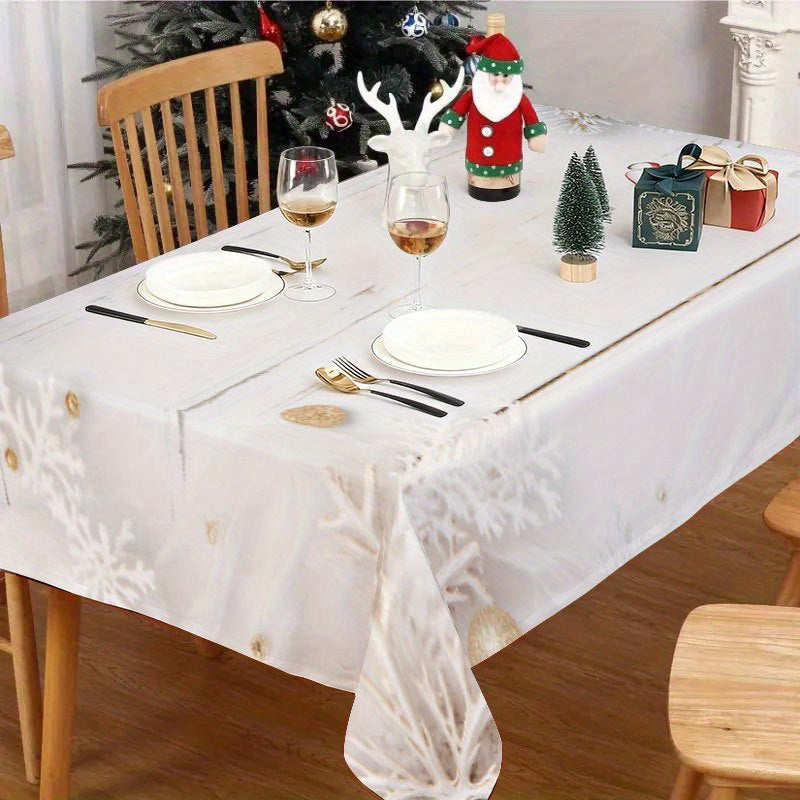 Vianočný obrus – bielo-zlatý