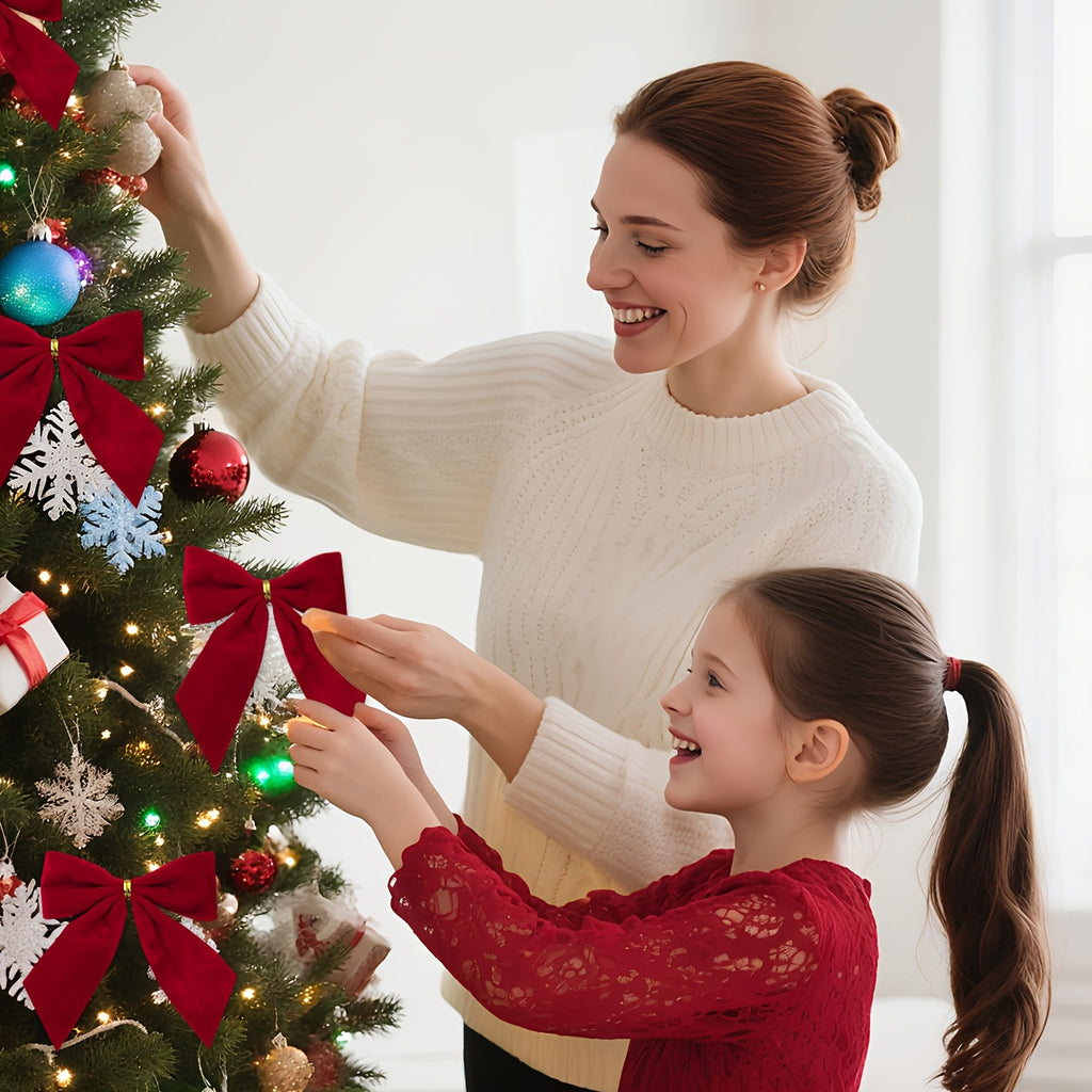 Vianočné mašle – burgundské