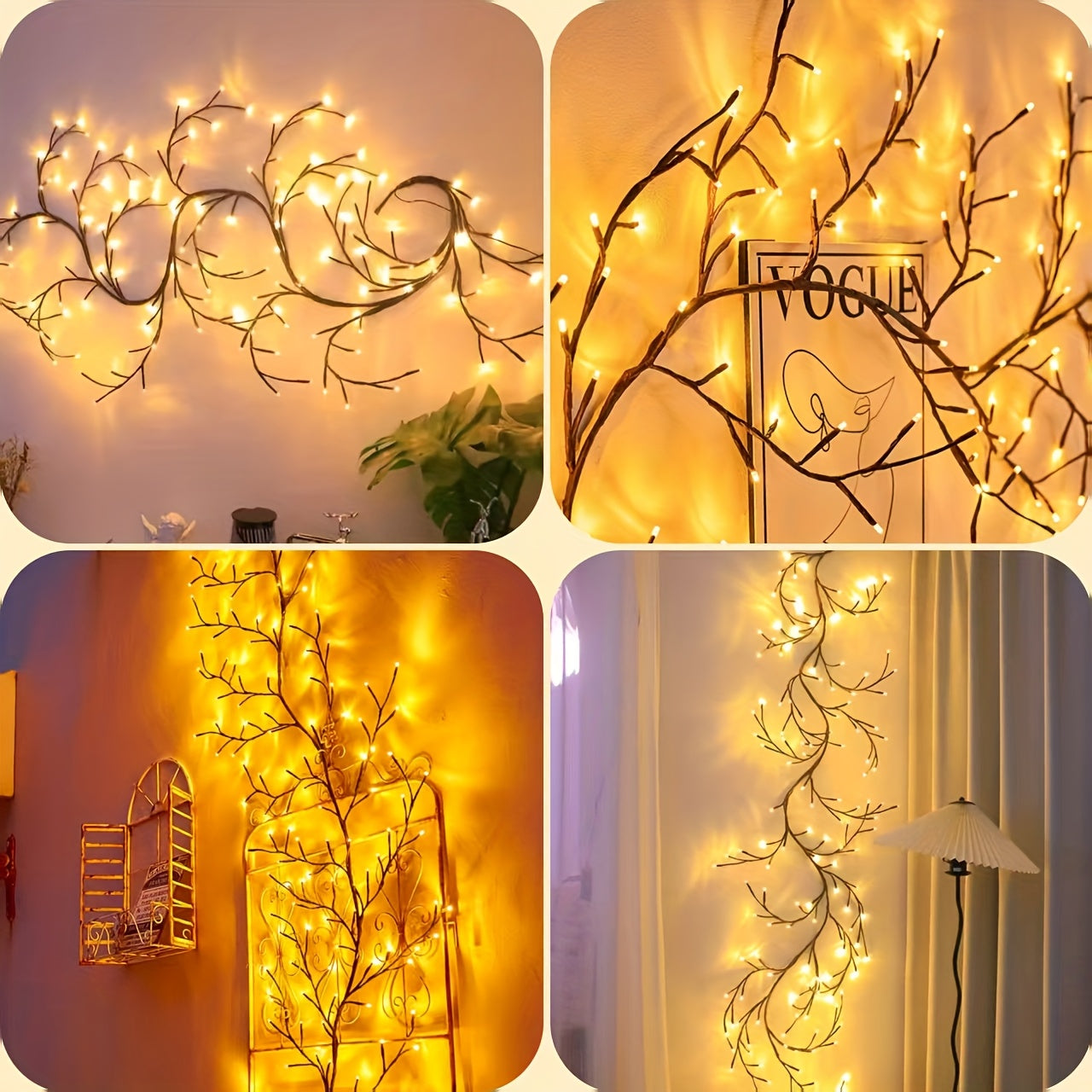 Vianočné svetielka – Magická vŕbová lampa