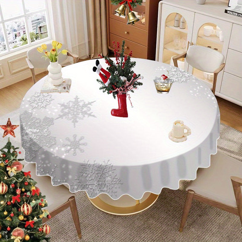 Vianočný obrus – elegantný vzor snehových vločiek