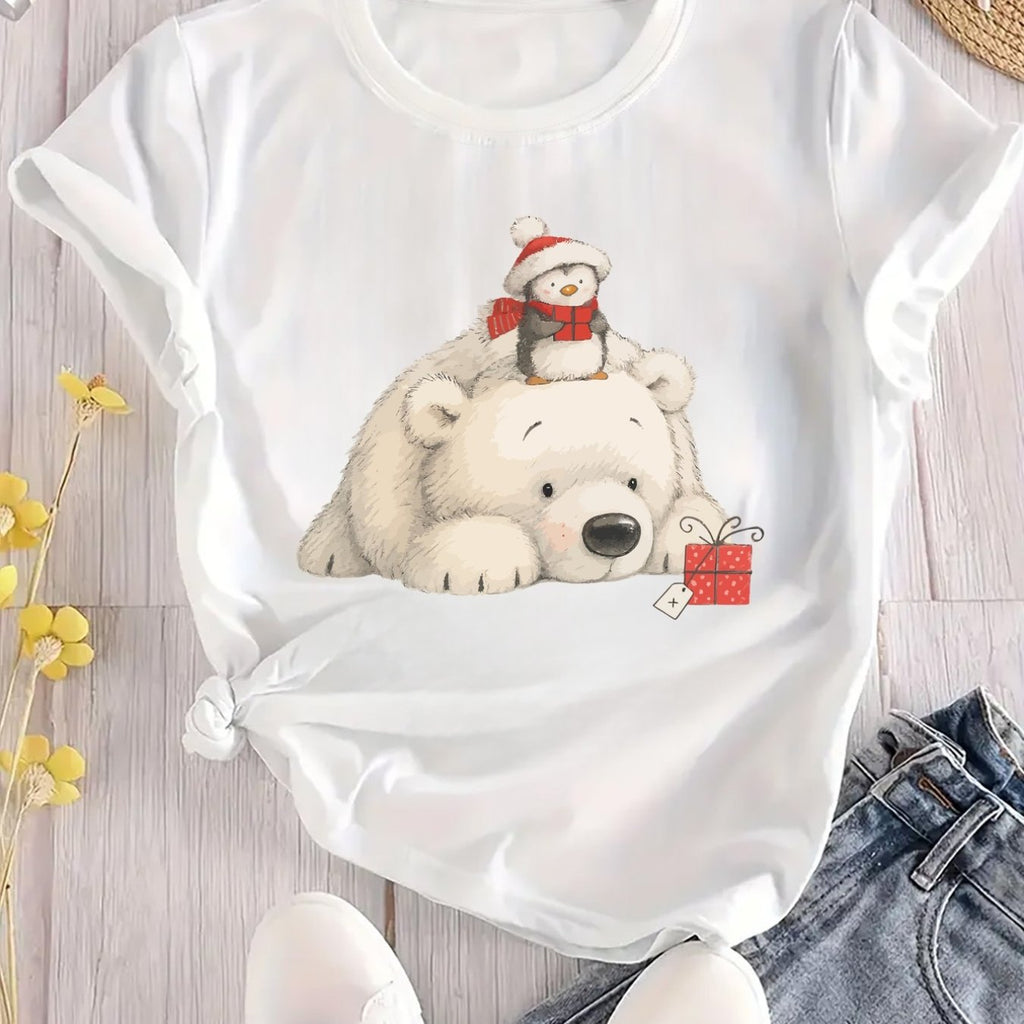 Tričko – s potlačou tučniaka a polárneho medveďa