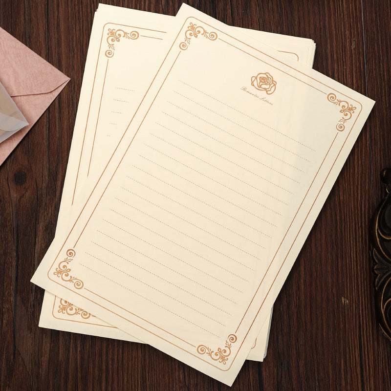 Písací papier – zlatá ruža