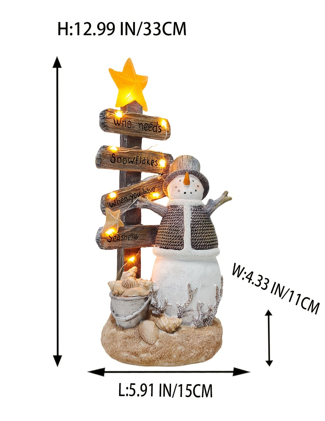 Snehuliak so svetlom – šedý