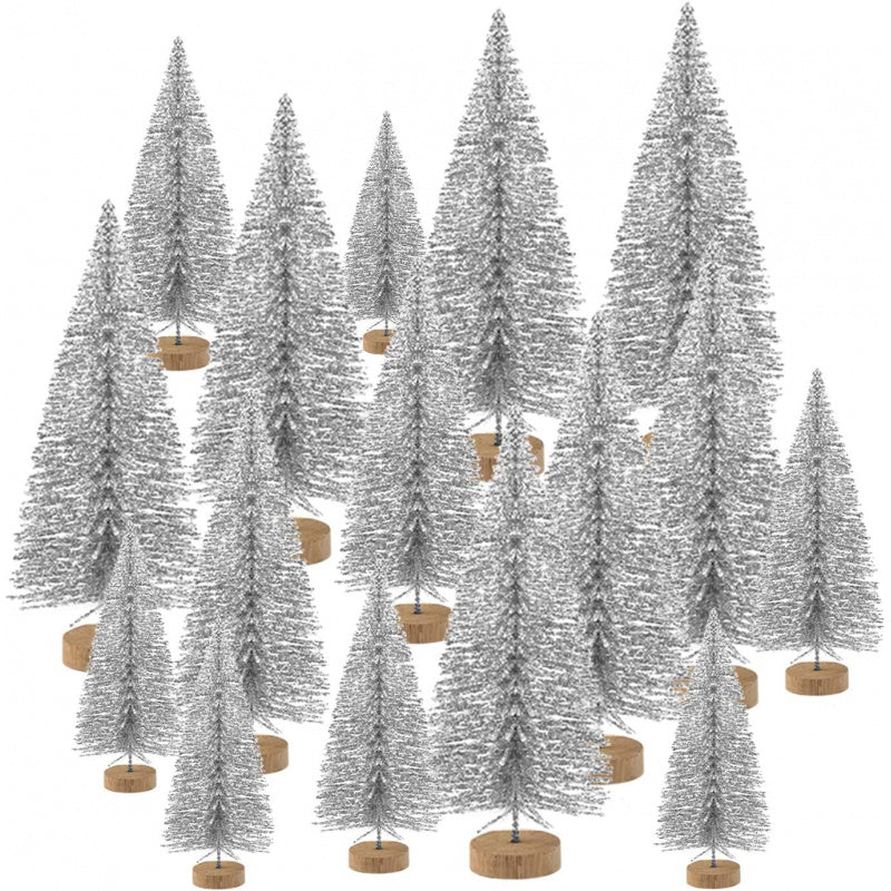 Mini Vianočné stromčeky – strieborné
